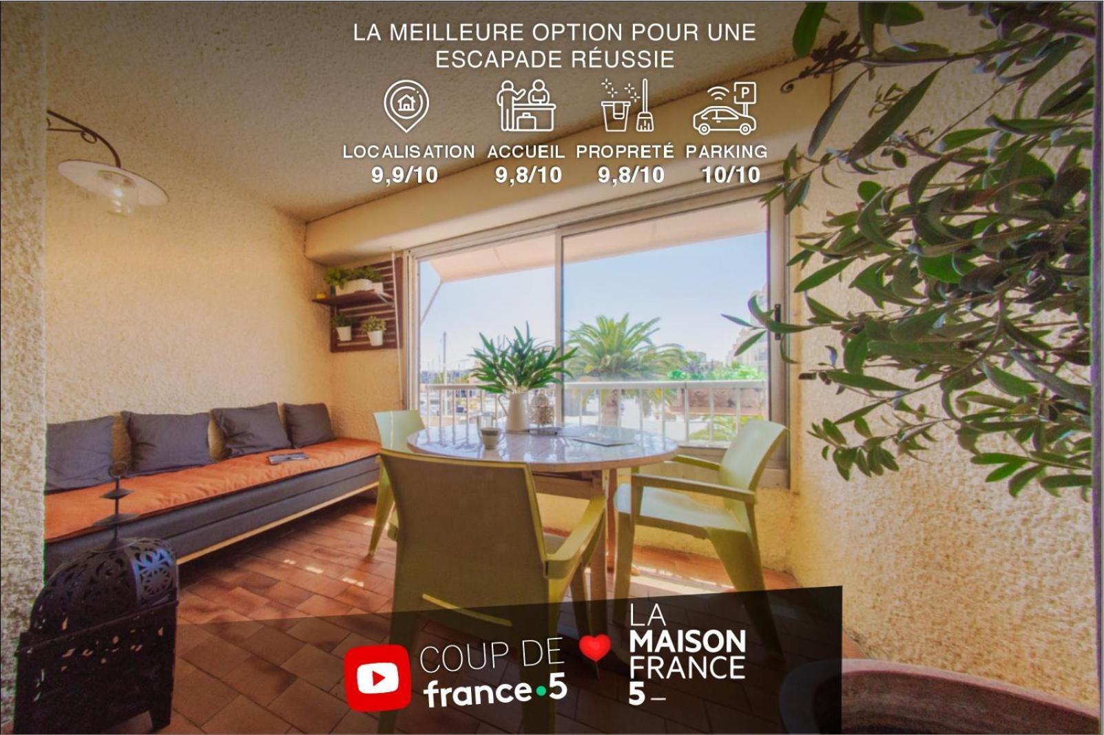 Retromirabeau "Cote Mer" - 29M2 - Lumineux - Terrasse Loggia - Vue Marina - Parking Securise - 2 A 3 Pers - Emplacement Top - Cheques Vacances Connect Gruissan Exteriér fotografie