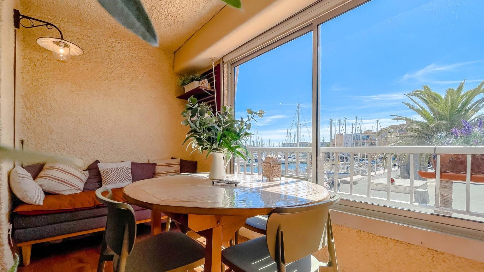 Retromirabeau "Cote Mer" - 29M2 - Lumineux - Terrasse Loggia - Vue Marina - Parking Securise - 2 A 3 Pers - Emplacement Top - Cheques Vacances Connect Gruissan Exteriér fotografie